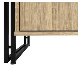 Buffet 2 portes PARKER imitation chêne et noir